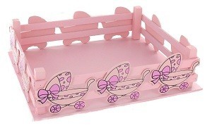 CESTA DECORATIVA - ROSA BEBÉ (2 uds.)