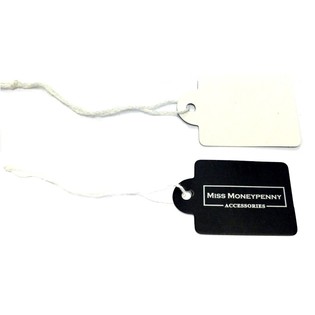 Etiqueta de Joyería "Miss Moneypenny" con Cordón 3x2.5cm (100 uds)