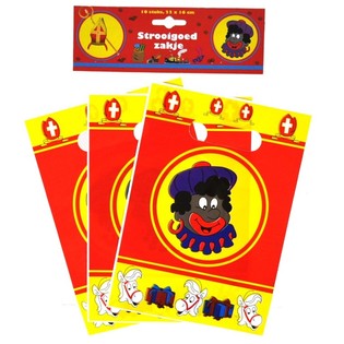 10 Bolsas de Regalo de Sinterklaas Fiesta de San Nicolás 22 x 16 cm (6 uds.)
