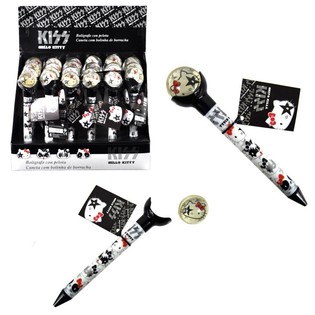HELLO KITTY - BOLÍGRAFO Y PELOTA SALTARINA 2 EN 1 - NEGRO (24 uds.)