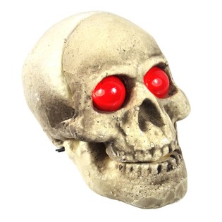 CRÁNEO DE DECORACIÓN CON OJOS LUMINOSOS (2 uds.)