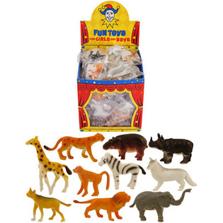 ANIMALES DE LA SELVA PARA TÓMBOLA EN EXPOSITOR (84 uds.)