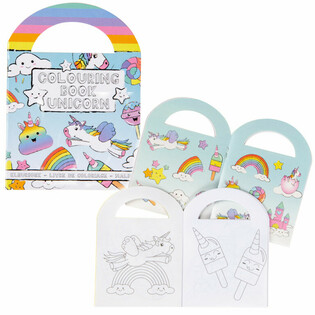 Pequeños libros de colorear de unicornio con pegatinas (48 uds.)