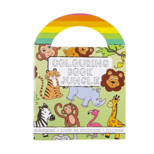 Pequeños cuadernos de colorear de Animales de la Selva con pegatinas (48 uds)
