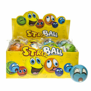 PELOTAS ANTIESTRÉS SMILEY EN EXPOSITOR (24 uds.)