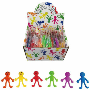FIGURAS SMILEY ELÁSTICAS DE COLORES - EN EXPOSITOR (36 ud.)