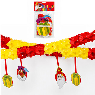 Guirnalda Sinterklaas y Piet con Colgantes - 4 m (6 uds.)